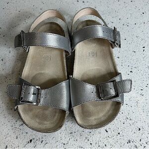 Clarks Air Spring Silver Metallic Sandals Water Friendly​​